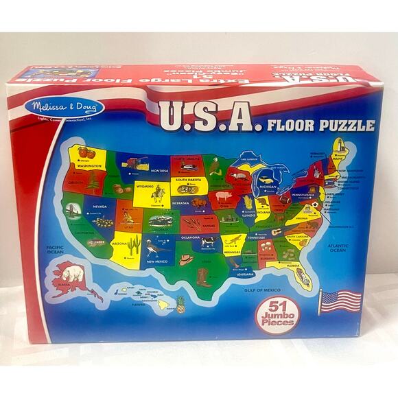 Melissa & Doug Games Melissa Doug Usa Jigsaw Floor Puzzle